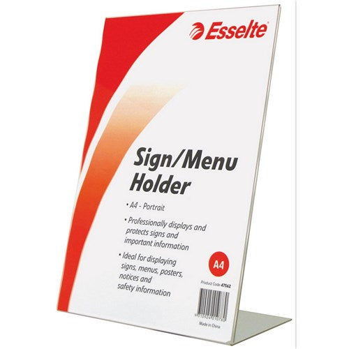 Esselte Sign/Menu Holder A4 Slanted Portrait | Better Office