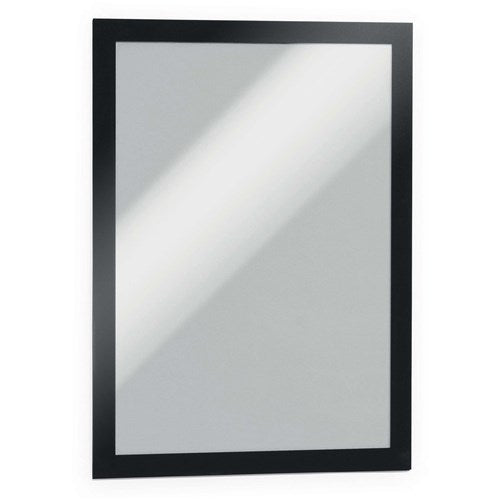 Durable Duraframe Sign Holder A4 Adhesive Back Black Pack Of 2 | Better Office