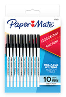 Pen Papermate Bp Kilometrico Med Black 10pk H/Sell