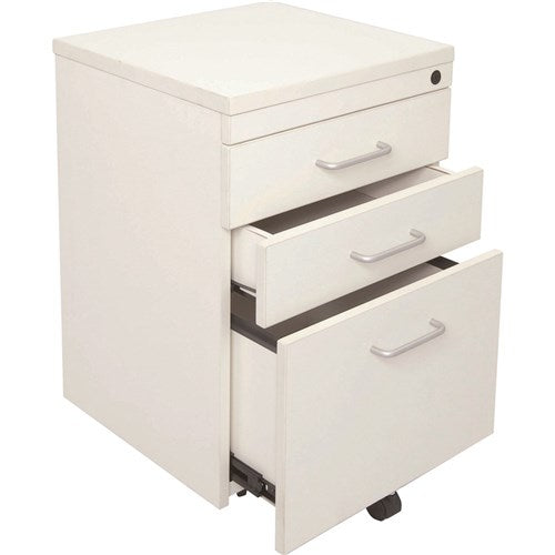 Rapidline Rapid Span Mobile Pedestal 2 Drawer 1 File 465W x 447D x 690mmH White