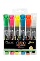 MARKER LED QUARTET NEON DRY ERASE ASST COLOURS PK6