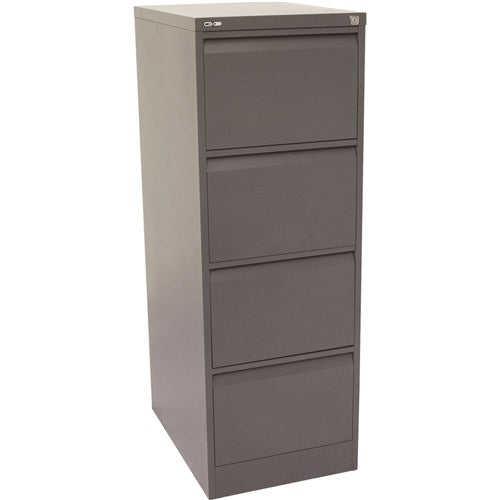 Rapidline Go Vertical Filing Cabinet 4 Drawer 460W x 620D x 1321mmH Graphite Ripple