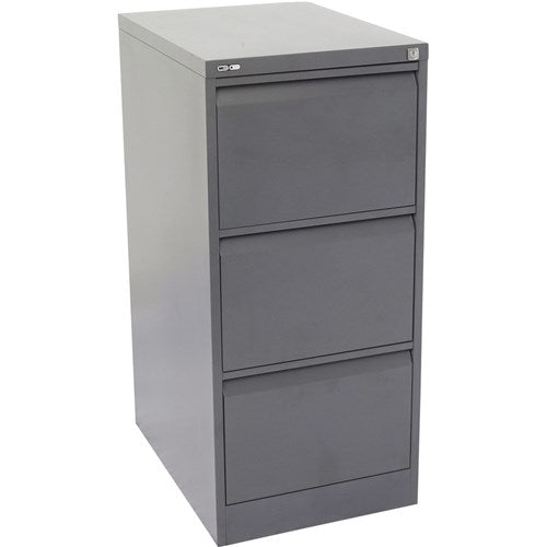 Rapidline Go Vertical Filing Cabinet 3 Drawer 460W x 620D x 1016mmH Graphite Ripple