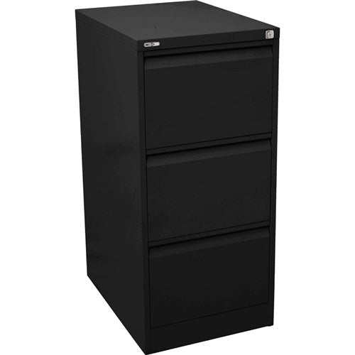 Rapidline Go Vertical Filing Cabinet 3 Drawer 460W x 620D x 1016mmH Black Ripple