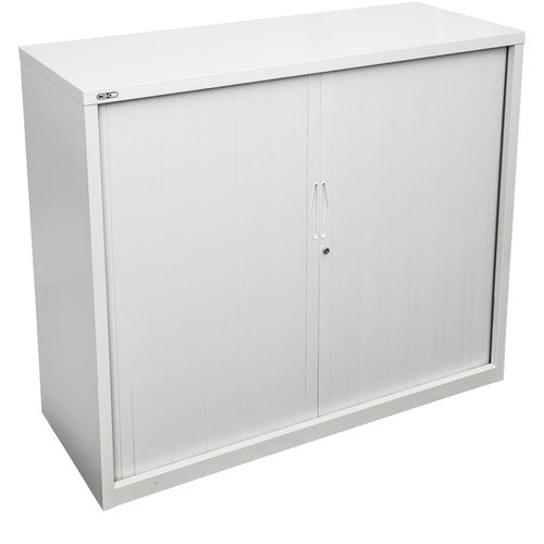 Rapidline Go Tambour Door Cupboard No Shelves Included 900W x 473D x 1016mmH White