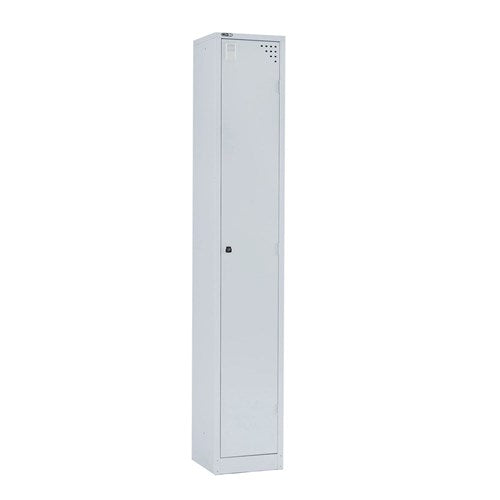 Rapidline Go Locker 1 Door 380W x 455D x 1830mmH Silver Grey