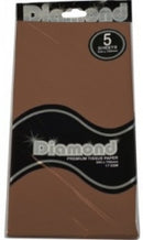 Sp- Tissue Paper Diamond 500x750mm 17gsm Chocolate Brown 5 Shts (PK12)