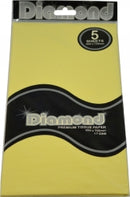 Tissue Paper Diamond 500x750mm 17gsm Lemon 5 Shts (PK12)