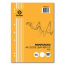 Loose Leaf Reinforced Refills Olympic A4 Plain 50 Leaf