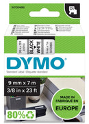 Label Tape Dymo D1 9mmx7m Black On White