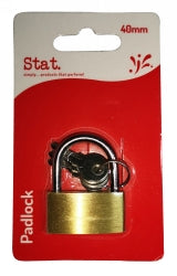 PADLOCK BRASS STAT 40MM