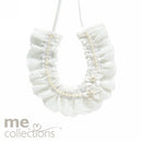 WEDDING CHARM ME HORSESHOE LACE W/FLOWER & DIAMANTE IVORY