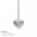 WEDDING CHARM ME DOUBLE SIDED HEART PENDANT SILVER