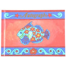 Sp- Autograph Book C/Land 105x145mm Coloured Pages Mosaic Fish Design 200pg