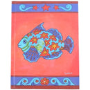 Sp- Notebook C/Land A5 Casebound Ruled Mosaic Fish Design 100 Shts