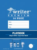 Sp- Playbook Writer Premium 330x240mm Plain 1 Side/14mm Ruled 64pg Swings (PK10)