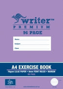 Sp- Exercise Book Writer Premium A4 8mm Ruled Lilac 96pg (PK10)