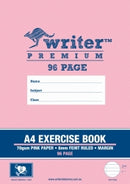 Sp- Exercise Book Writer Premium A4 8mm Ruled Pink 96pg (PK10)
