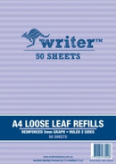 Sp- Loose Leaf Reinforced Refills Writer A4 2mm Graph Pk50 (CTN40)