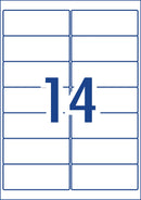 ADDRESS LABEL AVERY 99.1 X 38.1MM WEATHERPROOF L7073 14UP WHITE 10 SHEE