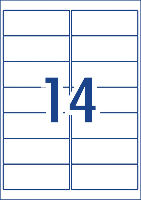 ADDRESS LABEL AVERY 99.1 X 38.1MM WEATHERPROOF L7073 14UP WHITE 10 SHEE
