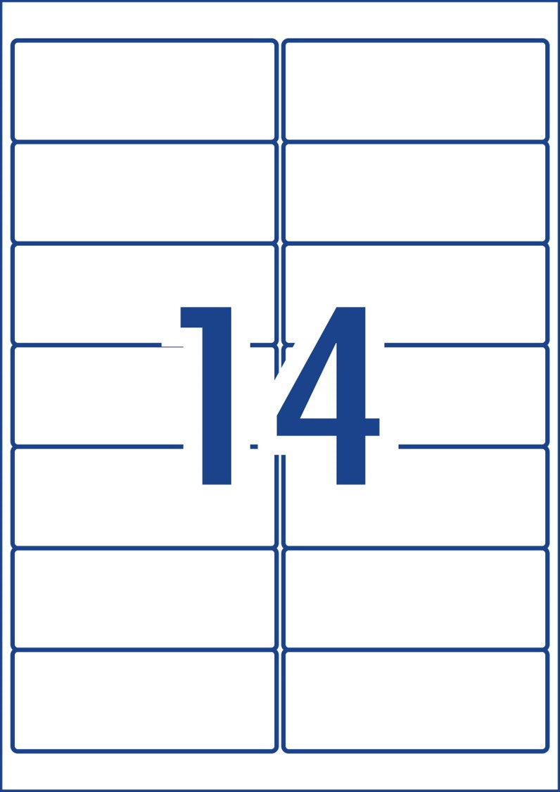 ADDRESS LABEL AVERY 99.1 X 38.1MM WEATHERPROOF L7073 14UP WHITE 10 SHEE