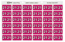 Labels Colour Coding Avery 25x38mm 21 Side Tab Magenta Pk180