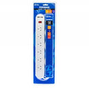 POWERBOARD THE BRUTE POWER CO. 6 SOCKET+ONE SWITCH+2 USB PORTS WHITE