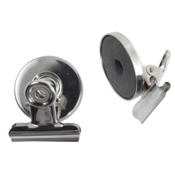 LETTER CLIPS MAGNETIC ESSELTE 32MM CHROME PK2
