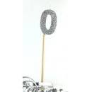 CANDLE ALPEN LONG STICK SILVER GLITTER NO.0