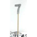 CANDLE ALPEN LONG STICK SILVER GLITTER NO.7