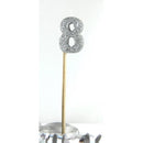 CANDLE ALPEN LONG STICK SILVER GLITTER NO.8