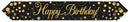 Banner Alpen 2.7m Happy Birthday Sparkling Fizz Black And Gold