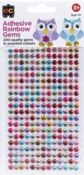 ADHESIVE GEMS EC RAINBOW PK200