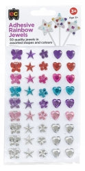ADHESIVE JEWELS EC RAINBOW ASST PK50