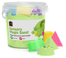 Sensory Sand Ec 600g Magic Green With 6 Moulds