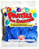 BALLOONS ALPEN 25CM BLUE 15'S
