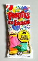 BALLOONS ALPEN 25CM ASST 30'S