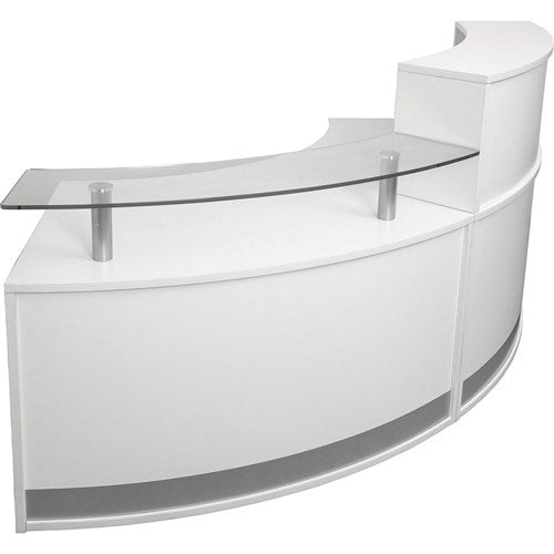 Rapidline Modular Reception Counter 1339W x 872D x 1160mmH White | Better Office