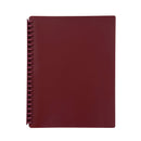 Sp- Display Book Marbig A4 Refillable Maroon 20p
