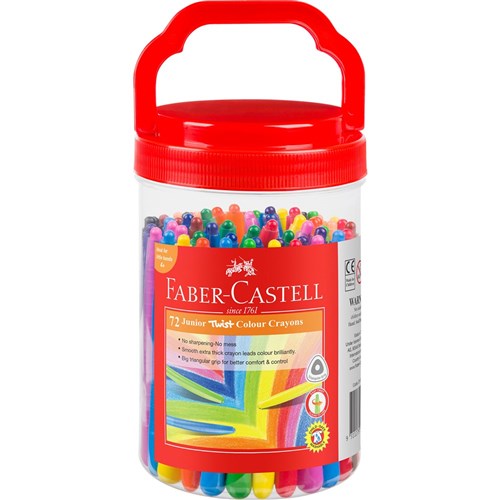 Faber-Castell Junior Twist Crayons Assorted Class Pack of 72