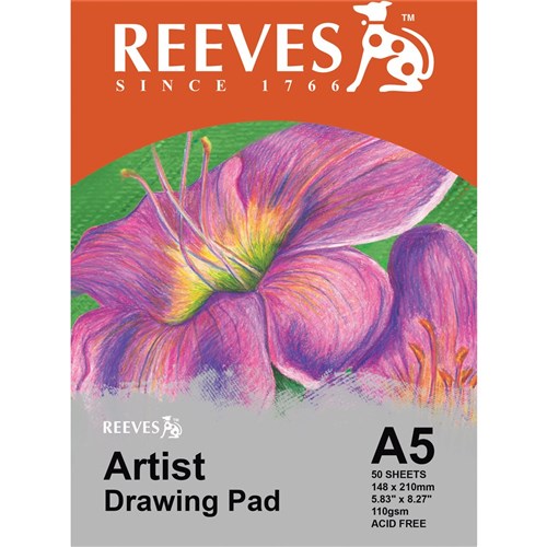 Reeves Drawing Pad A5 110gsm 50 Sheet