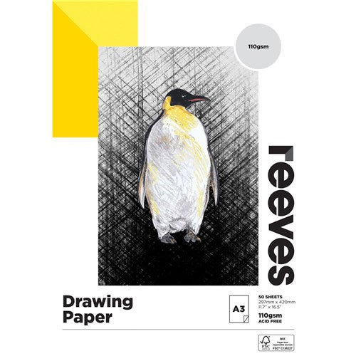 Reeves Drawing Pad A3 110gsm 50 Sheet