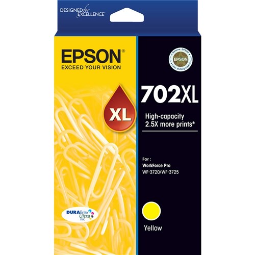 Epson 702XL DURABrite Ultra Ink Cartridge High Yield Yellow | Better Office