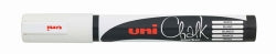 MARKER CHALK UNI 2.5MM BULLET TIP WHITE