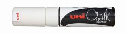 MARKER CHALK UNI 8MM CHISEL TIP WHITE