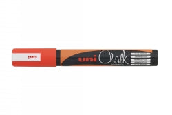 MARKER CHALK UNI 2.5MM BULLET TIP FLUORO ORANGE