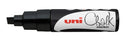 MARKER CHALK UNI 8MM CHISEL TIP BLACK