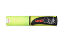 Marker Chalk Uni Pwe8k Bold Chisel Tip Fluoro Yellow