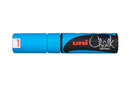 Marker Chalk Uni 8mm Chisel Tip Light Blue